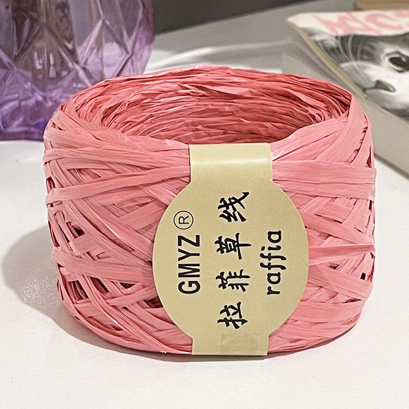 100M/Roll Washable Japanese Plant Raffia Straw Thread Hand-Woven Bag Summer Knitted Hat Hook Crochet Line DIY Eco Friendly