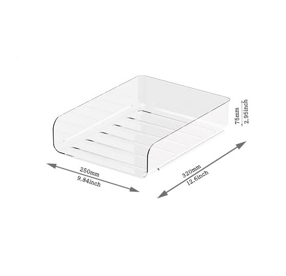 A4 vertical document letter letter book storage 3-tier tray, case, tray, (3pcs/set, clear)