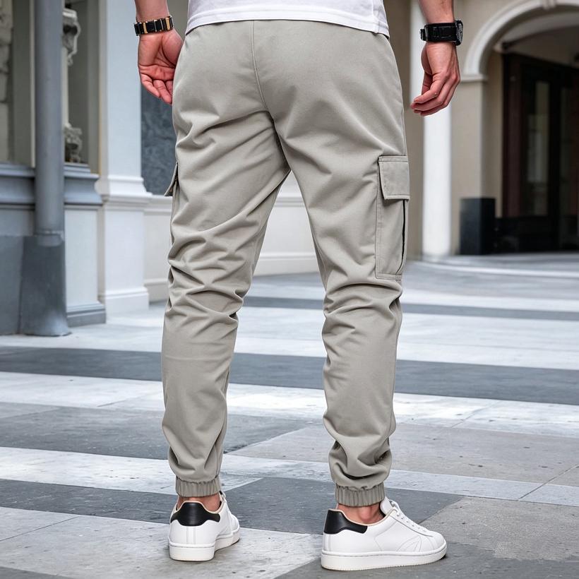 Men's Pants Multi-Pockets Joggers Men Sweatpants 2026 New Casual Solid Cargo Pants Men Oversize Streetwear Pants Men Trousers