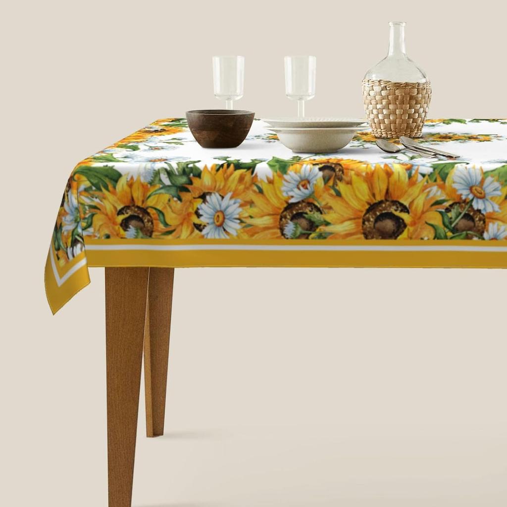 Lente Zonnebloem Rechthoekig Waterdicht Vakantiefeest Decor Wasbaar Boerderij Keuken Eettafelkleed Bruiloftsdecoraties