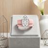 Ladies' Stackable Silicone Ring Set Pink White K Ring with CZ Stone Cut Simulated Diamond Wedding Ring Suitable for Work, Fitnes