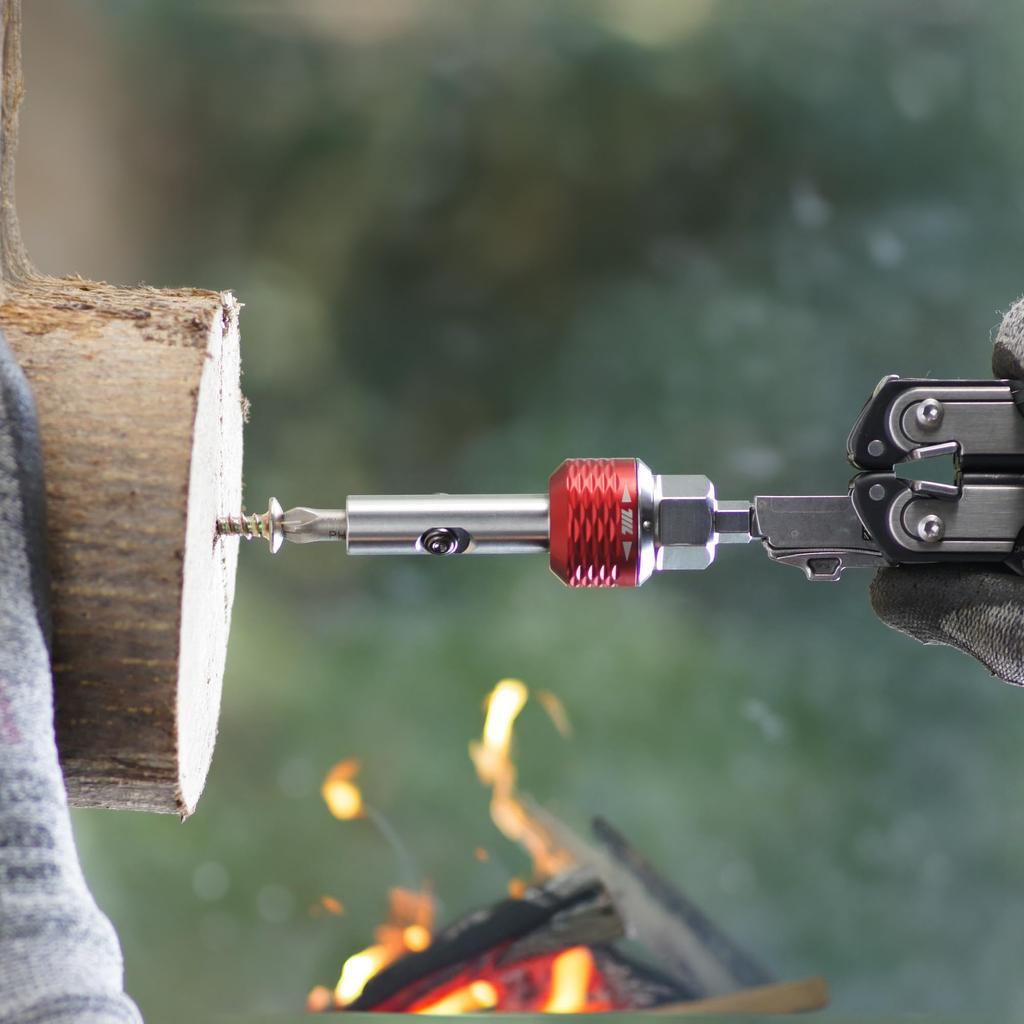 711L Inline Ratchet Driver FL | Compatible with Leatherman | 1/4" & 14mm Tools | High Torque, Heavy-Duty Professional Ratchet Driver