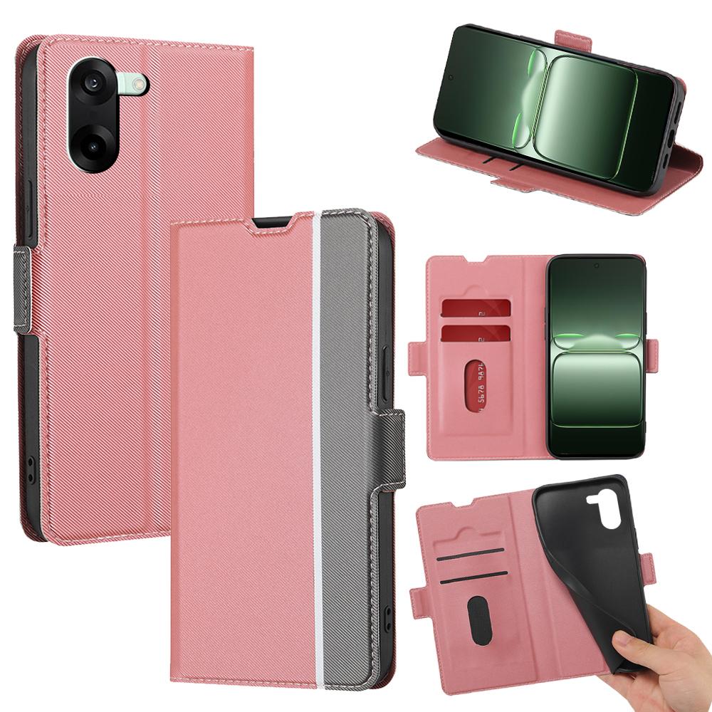 For OnePlus Ace 5 5G Case Card Holder Twill Texture Leather Phone Cover