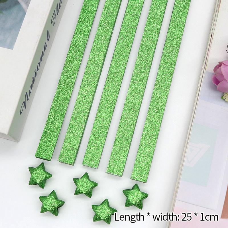 

Thickened Glitter Powder Handmade Origami Quilling Star Paper Mixed Color Paper Stripes For Kids Children Diy Crafts Paper