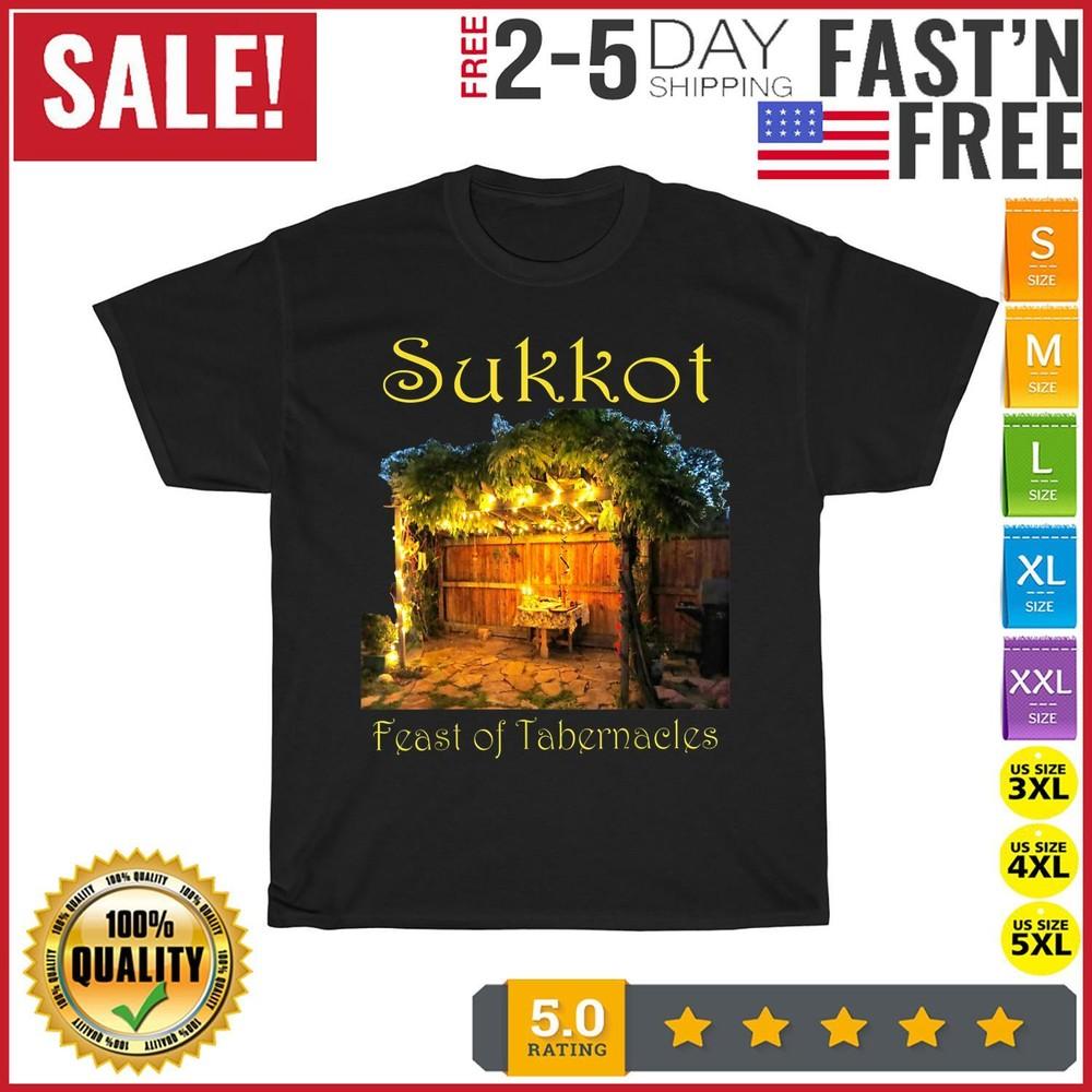 Hebrew Fall Feasts Sukkot Tabernacles Thanksgiving Booths T Shirt Men Women NEW