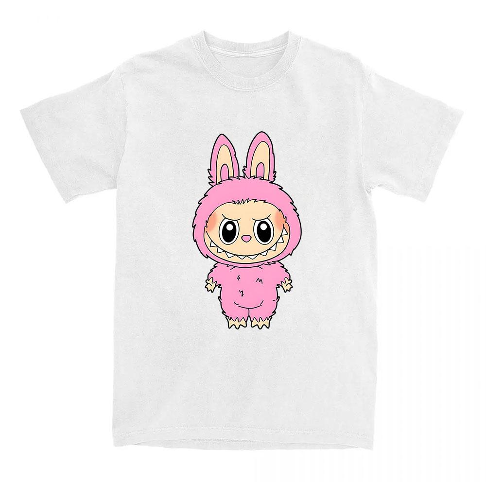 Girls Tees Kawaii Doll Labubu T-shirt 2025 Fashion Cartoon Graphic Tshirts Short Sleeve Cotton Female T Shirts Streetwear Women