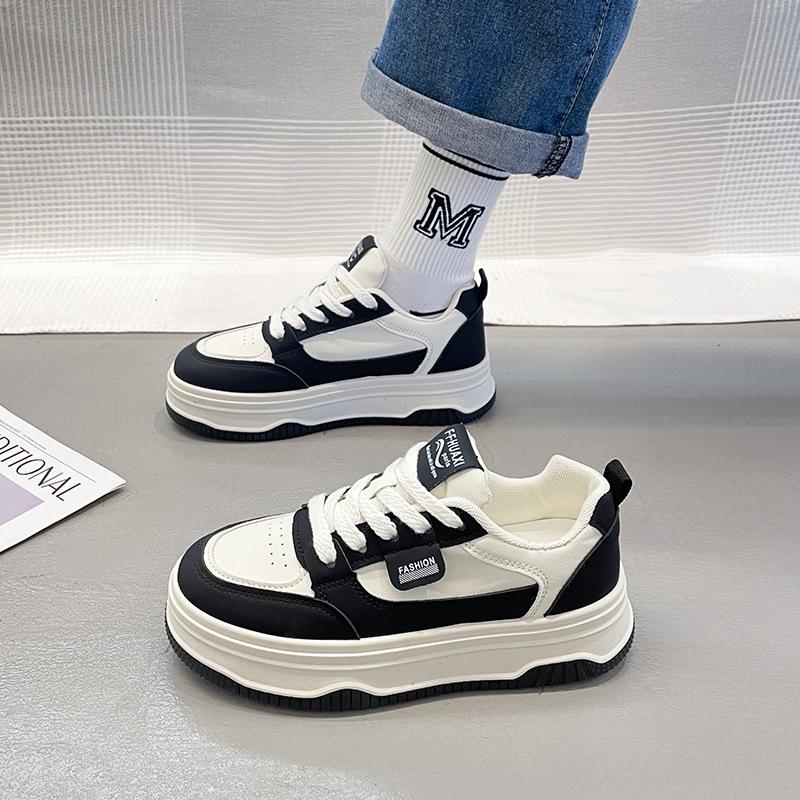 Platform women's shoes spring board shoes 2024 new autumn platform casual versatile white shoes original niche shoes