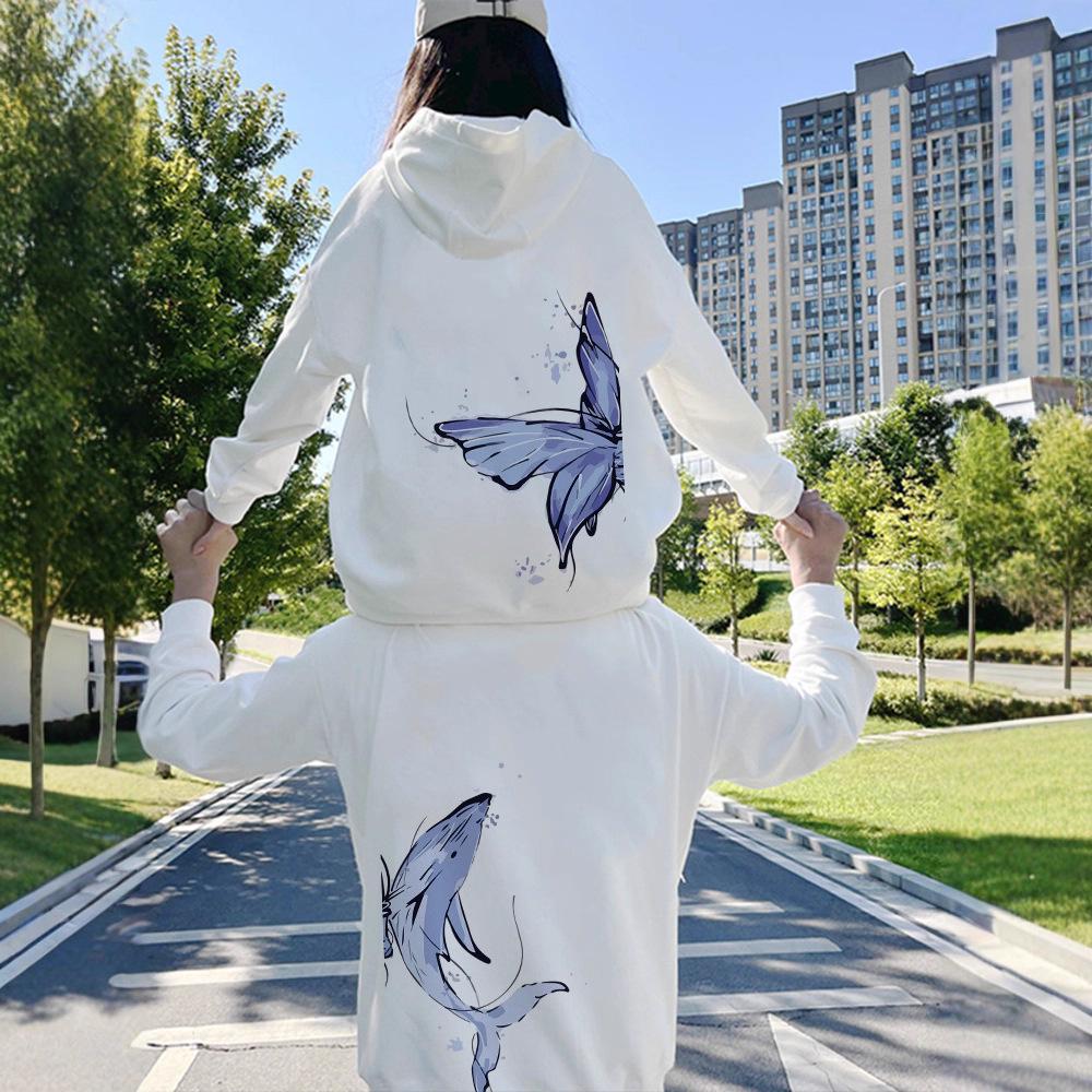

Unisex Fleece-Lined Oversized Hooded Sweatshirt - Trendy Couple s Autumn/Winter Wear S