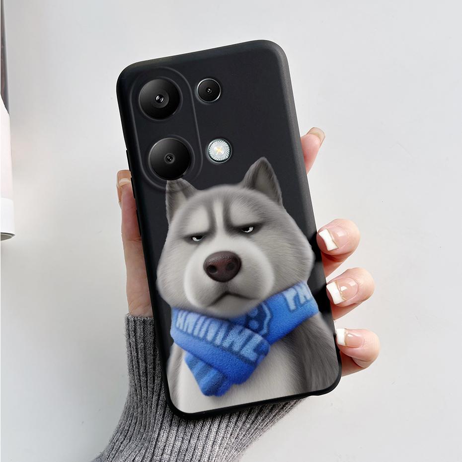 For Xiaomi Poco M6 Pro Case Soft Silicone Cute Cat Panda Shockproof Cover for Poco M6 Pro 4G TPU Coque Funda Shell M6Pro 6.67''