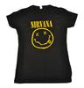 NIRVANA Klassisches Lächeln Damen Slim Fit T-SHIRT NEU S M L XL XXL