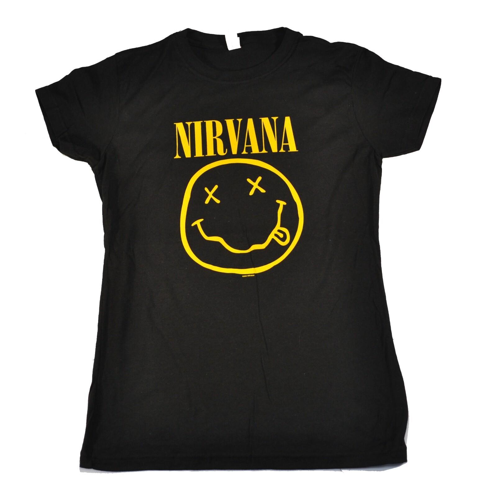NIRVANA Classic Smile Slim Fit T-SHIRT NEW S M L XL XXL XXXL