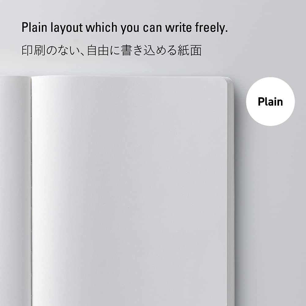 Nitoms STALOGY 365 Days Notebook, A5, Plain, Limited Edition, Book Band and Pen Holder, Black, S4139