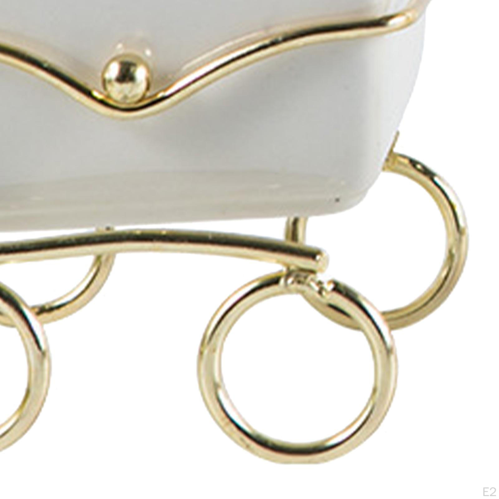 Подсвечник Поднос Чайная Подставка Современный Металлический Подсвечник White Ceramic — фото 3