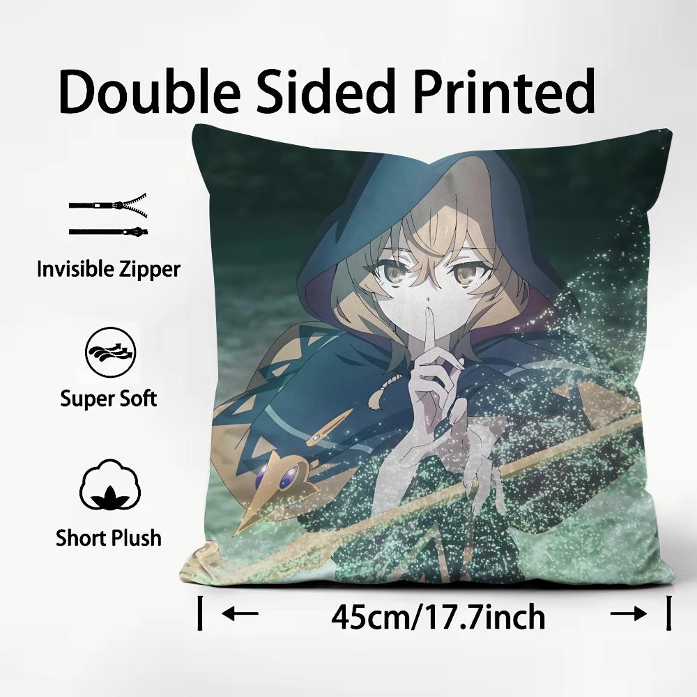 

SSilent WitchH Anime Cushion Cover Plush Fabric Soft DoubleSided Printed Sofa Warm Winter Home Child Gift Pillow Case 30x30cm