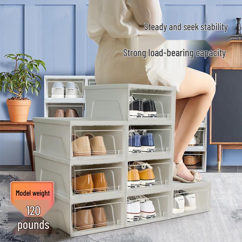IRIS Clear Stackable Shoe Storage Boxes