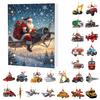 2025 Transportation Advent Calendar 24 Days Christmas Countdown with Collectible Train Plane Pendants Holiday Gifts for Toddler Boys Kids