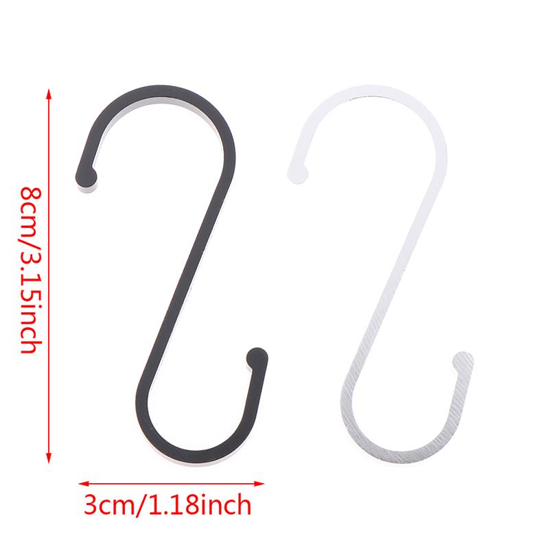 5 ks hliníkové slitiny praktické háčky ve tvaru S Kuchyňské zábradlí věšák na háček