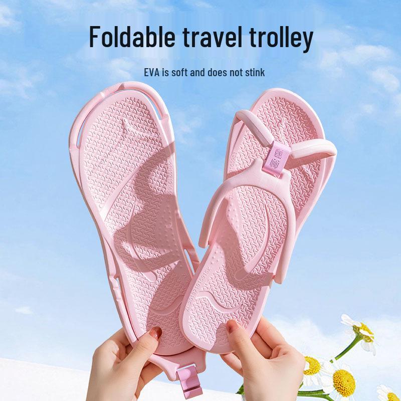 Unisex Portable Folding Non-Slip Travel Slippers for Bath & Beach