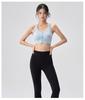Shockproof Racerback Yoga Tank with Integrated Zip Bra for Large Busts