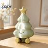 3D Printed Christmas Tree Decor Figurine, Cute Smiling Face Storage Multifunctional Organizer Desktop Ornament, Multi-Purpose Decorative Toy