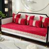 New Arrival Red Luxury Chenille Sofa Cover Towel Solid Color Thicken Fashion High Grade Sectional Sofa Covers for Living Room