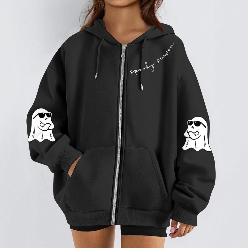 Women's Fashion Casual Long Sleeve Solid Color Hooded Sweatshirt Tops