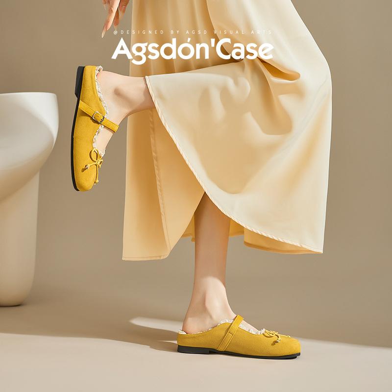 Augustus Den dopamine thick-soled bag head slippers women's 2025 new summer outer wear one-pedal sandals single shoes