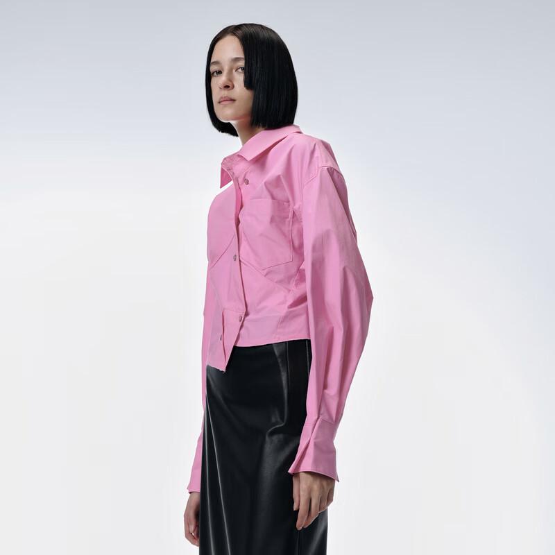 JNBY Cotton Irregular Button-Front Casual Shirt S