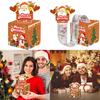 Theme Paper Christmas Gift Box With Santa Claus Pattern Party Decoration Prop
