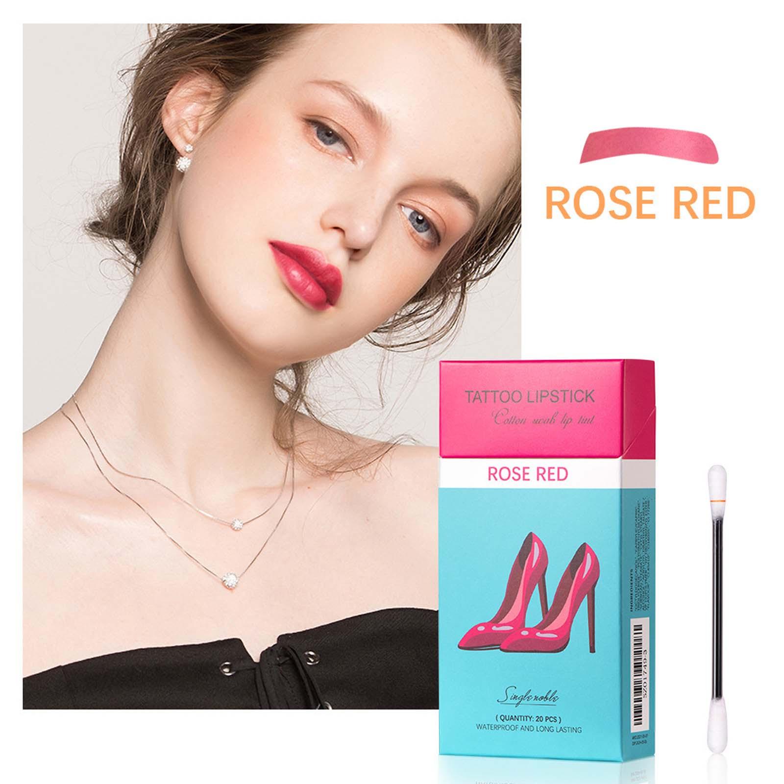 

Губная помада Ватный тампон Долговечная водонепроницаемая одноразовая портативная губная помада 1 мл