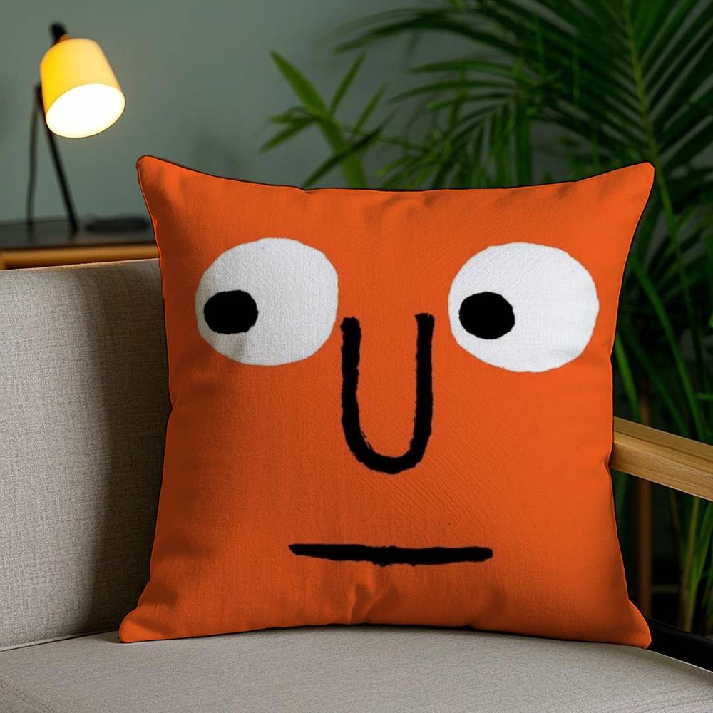 Fantasy Lustiger Stil Interessanter Kissenbezug Anti-Hausstaubmilben Kissenbezug Unsichtbarer Reißverschluss Seidig kurzer Plüsch Sofakissenbezug