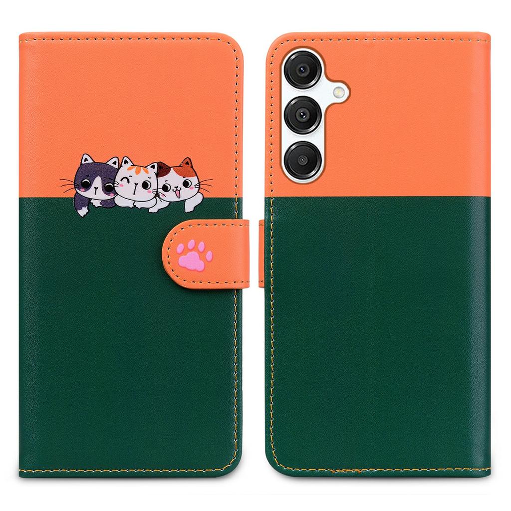 Cartoon Pet Series for Samsung Galaxy A16 5G/4G/A26 5G Wallet Phone Case Splicing Leather Flip Cover
