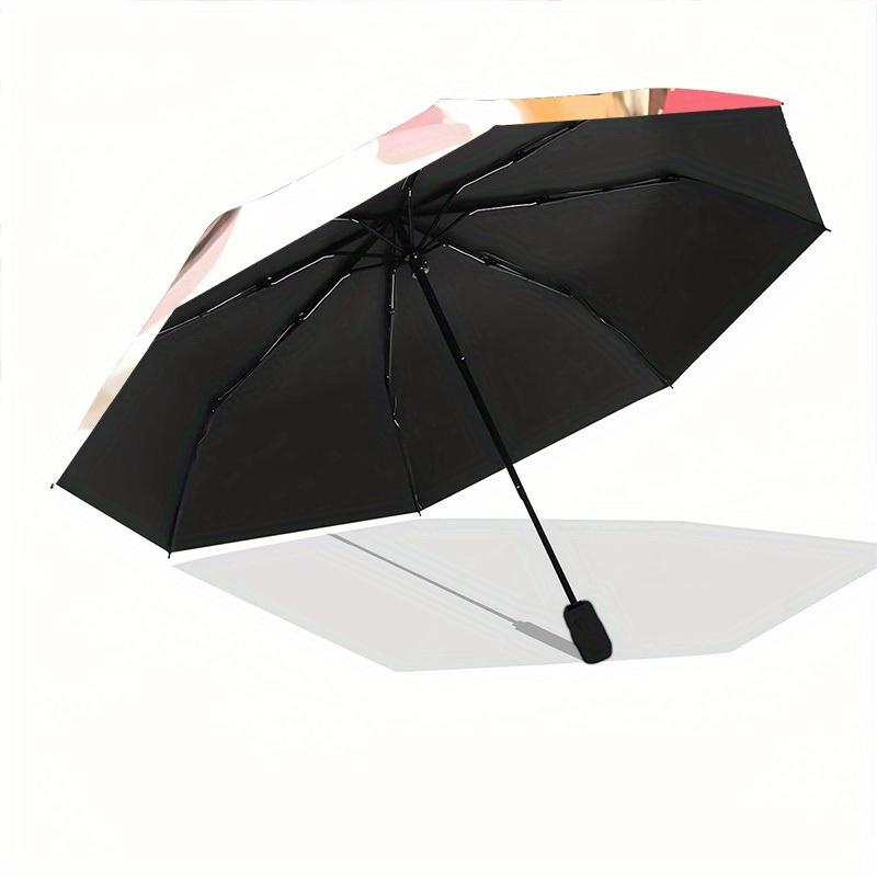 1pc Puppy Pet Automatic Open/Close Umbrella - Compact Travel Umbrella, 8-Rib Heavy-Duty Construction, Ideal Gift, Outdoor Accessory, Stylish