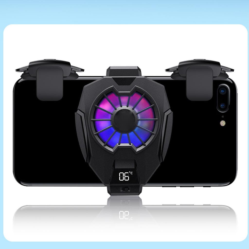 Radiator Semiconductor Phone Fan Clip on Efficient ABS Digital Display Mobile Phone Cooler Good Heat Dissipation for Cellphone