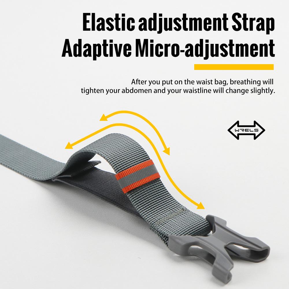 WRELS Lightweight Adjustable Large-capacity Invisible Running Waist Bag,Breathable Mesh Design, Zipper Closure,Ideal for Outdoor Hiking