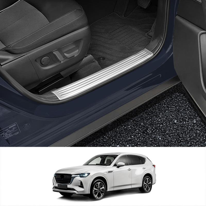 Per Mazda CX-60 CX60 Piastre Battitacco Auto Protezione Soglia Porta Rivestimento Protezione Battitacco Copripedale Acciaio Inossidabile 4 Pezzi Accessori Auto