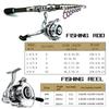Portable Telescopic Fishing Rod & Reel Set with Soft Bait, Hook, and Line for Long Cast Sea Fishing