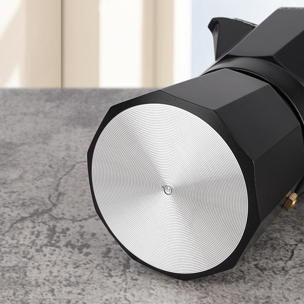 MERMOO YILAN Direct Fire Espresso Maker 6 Cups 300ml Black Moka Pot Aluminum Coffee Maker Outdoor Coffee Espresso Machine