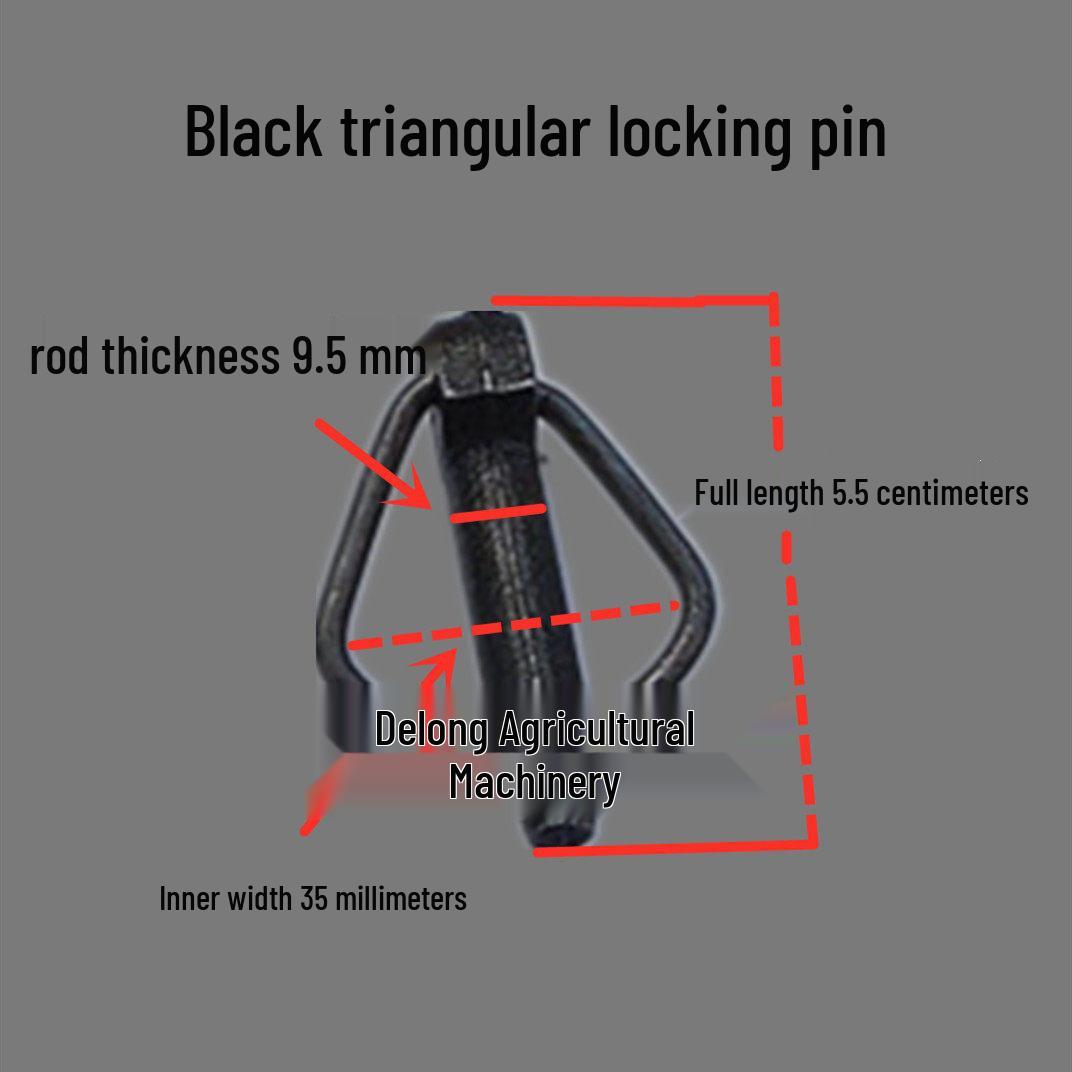 Universal Tractor Locking & Positioning Pin Set Cast Steel Black Triangle Lock Pin, 5 pcs