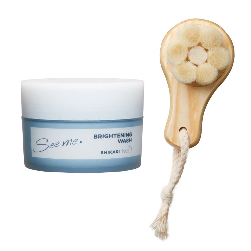 

[Квази-лекарственное средство] SHIKARI BRIGHTENING WASH 60 г запас на 30 дней Очищающая маска для лица Набор кистей Пигментные пятна Тусклость Поры Осветляющая маска