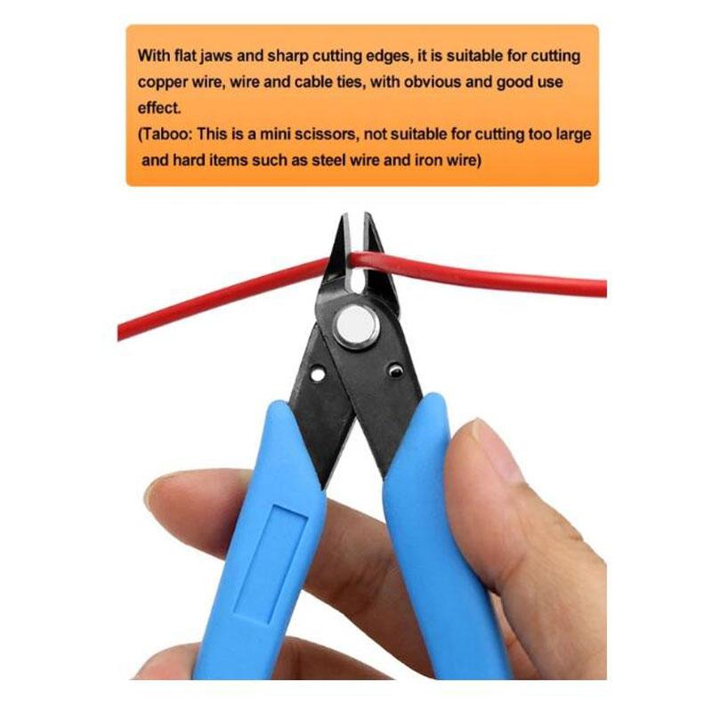 5 Inch Diagonal Cutting Pliers for Electronics Wires Jewelry Screws (Blue)