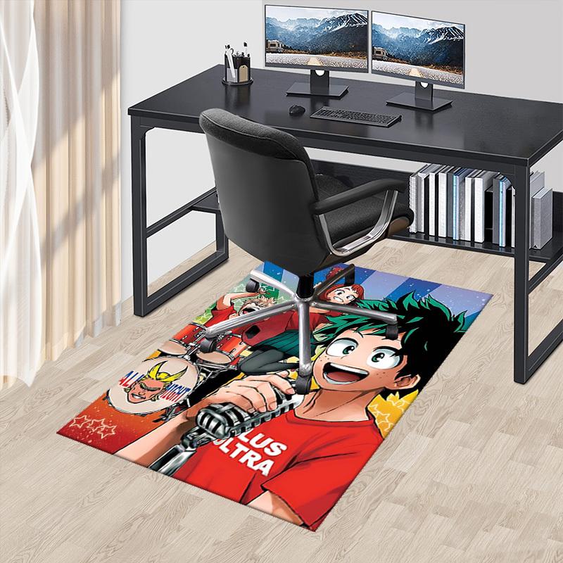 

1pc My Hero Academia All Might Plus Ultra Chair Mat - Anime Cartoon Design Office Rug, Non-Slip Carpet for Home Decor, Gaming Room, Seasonal Gift.Y0 60cm by 90cm