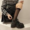 Deep Street Super Thick-Soled Black Boots  New Women Spring And Autumn Single Boots High-Grade N Style Explosive Boots
