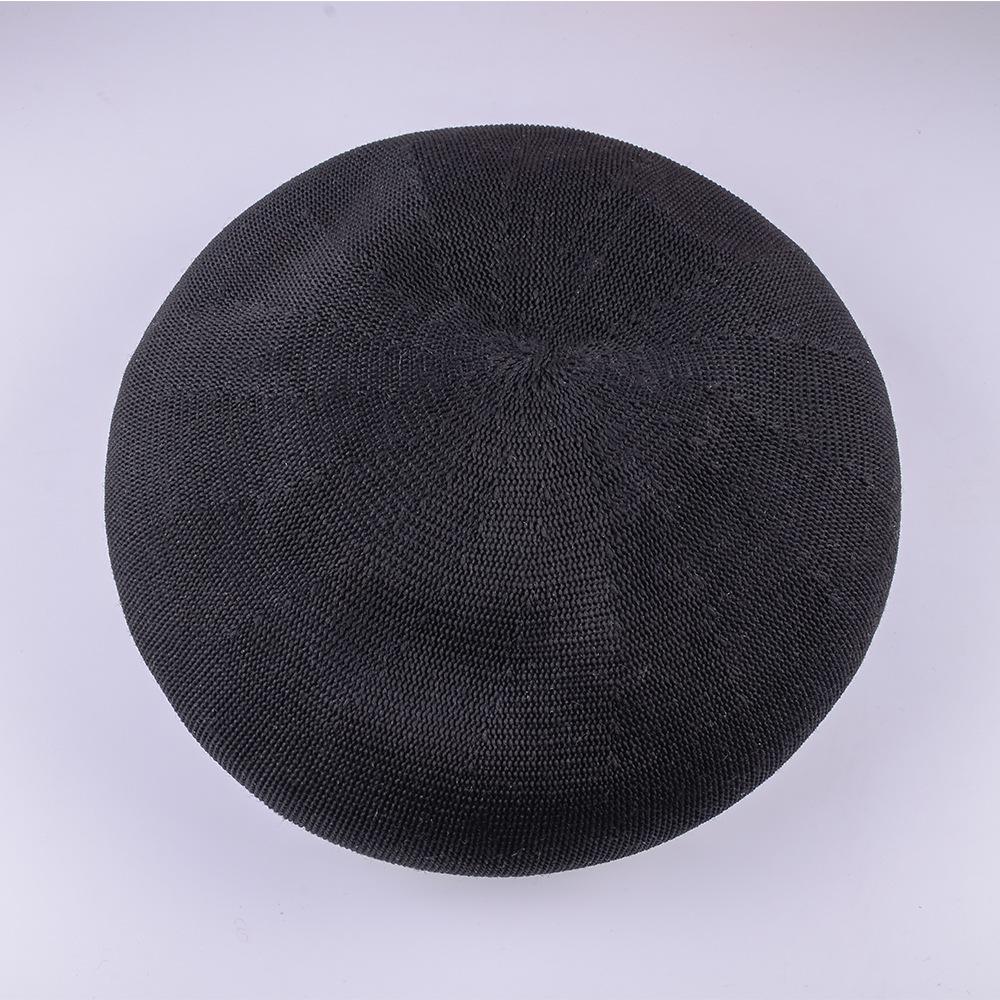 Beret Hat Women Spring Summer Hats For Women Retro Knitted Painter Cap Casual Trendy Design Solid Breathable Thin Cap Female New