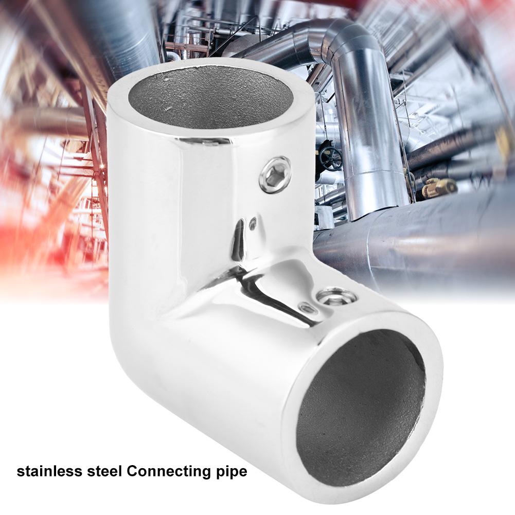 2 Way Pipe Fitting Thickened 316 Stainless Steel 3mm Thickness Elbow Pipe Connection (25mm)