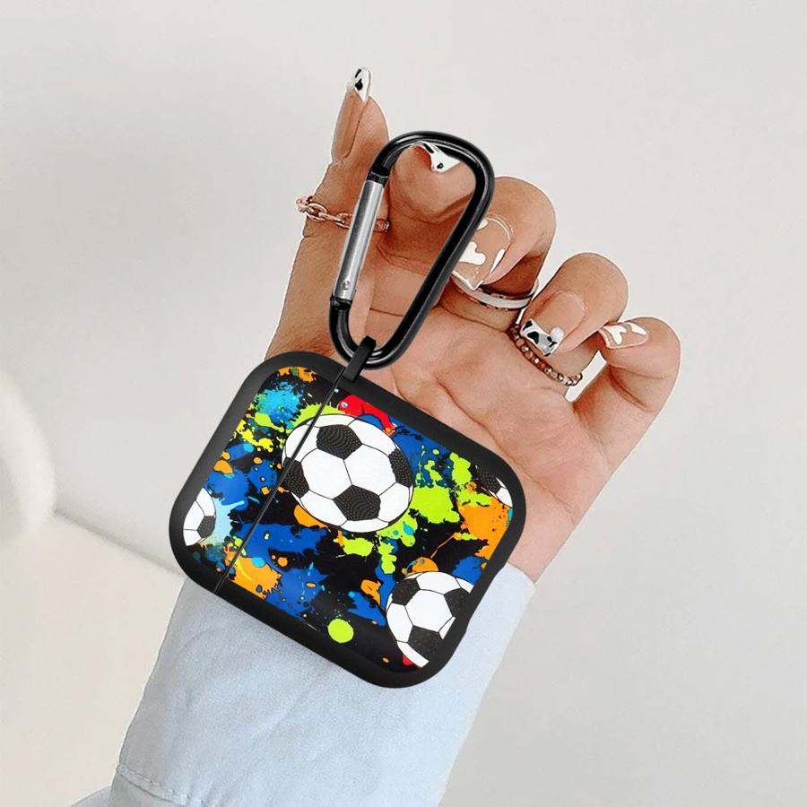 Colorful Cartoon Football Earphone Cases Cover Case For Airpods 4 Pro3 2 1 Pro 3 Pro2