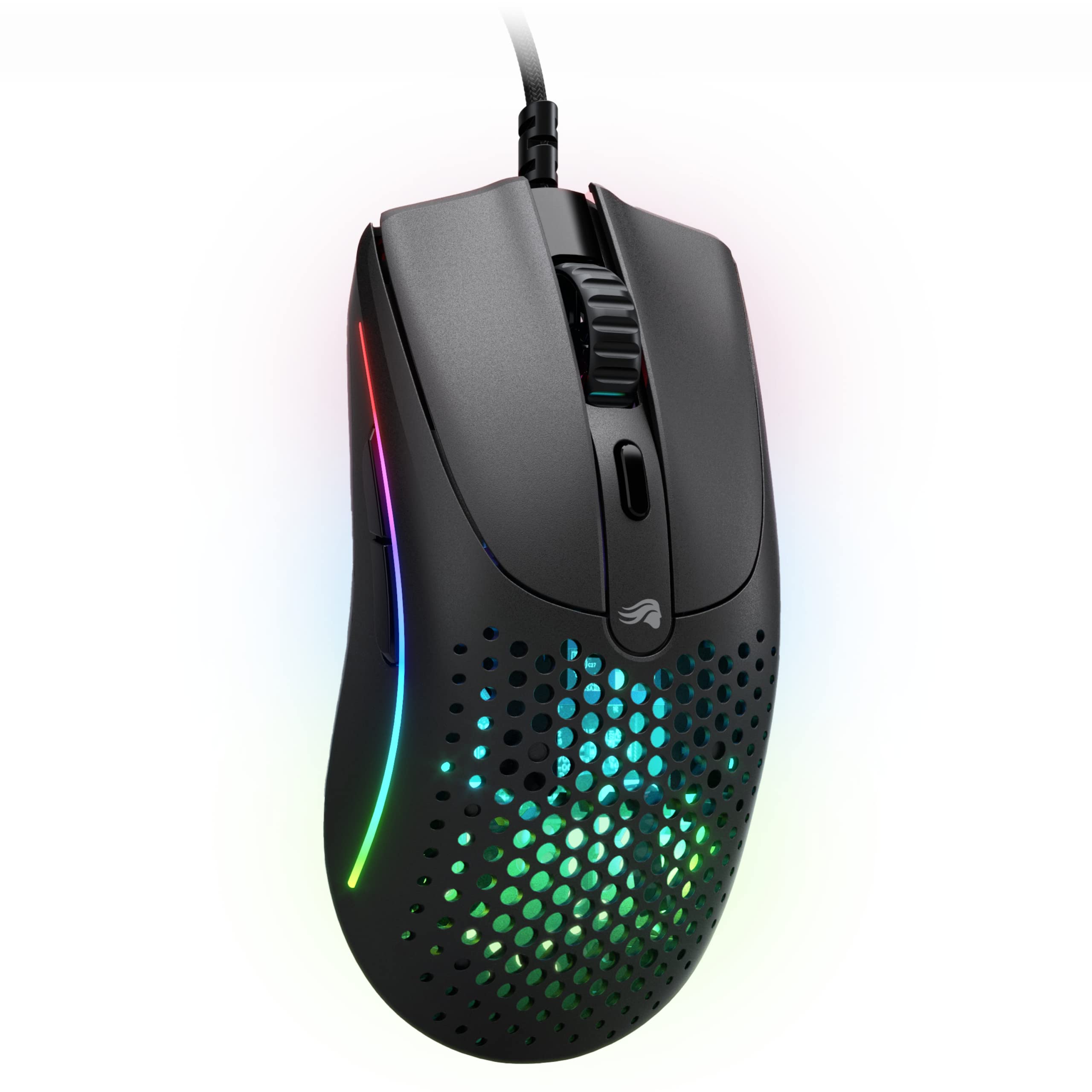 

Glorious Model o V2 Wired Gaming 26 6 Programmable Illuminated USB Lightweight for Gaming Mouse, Black, RGB, DPI, Buttons, Mouse, (59g) чорний