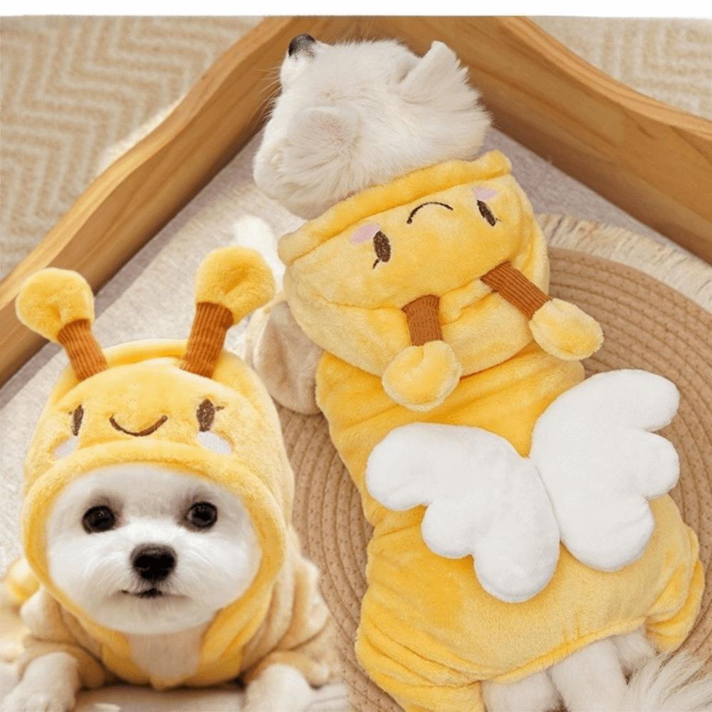 Windproof Dog Fleece Hoodies Warm Dog Four-Legged Clothes Winter Pet Clothes  for Pet Dogs Cats