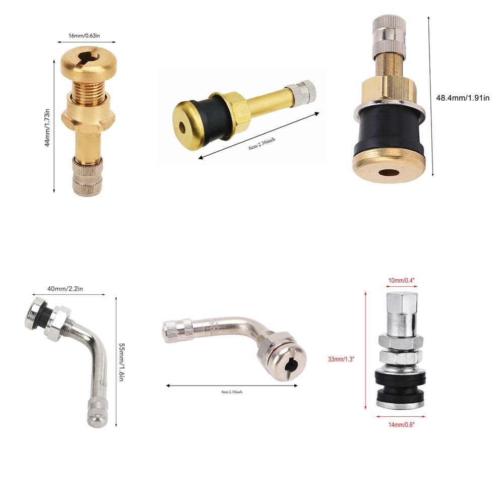 10PCS/20PCS Brass Material Truck Valve Stems Rubber Sealing Base Tire Valve Stems  Tire Shop