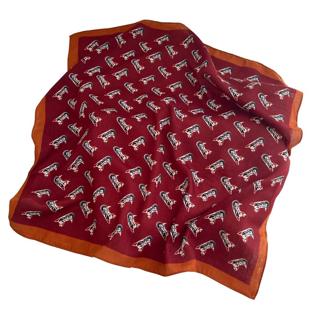 Simple 91cm square scarf ins Han Da striped silk multi-functional scarf fashion day shawl silk scarf light luxury